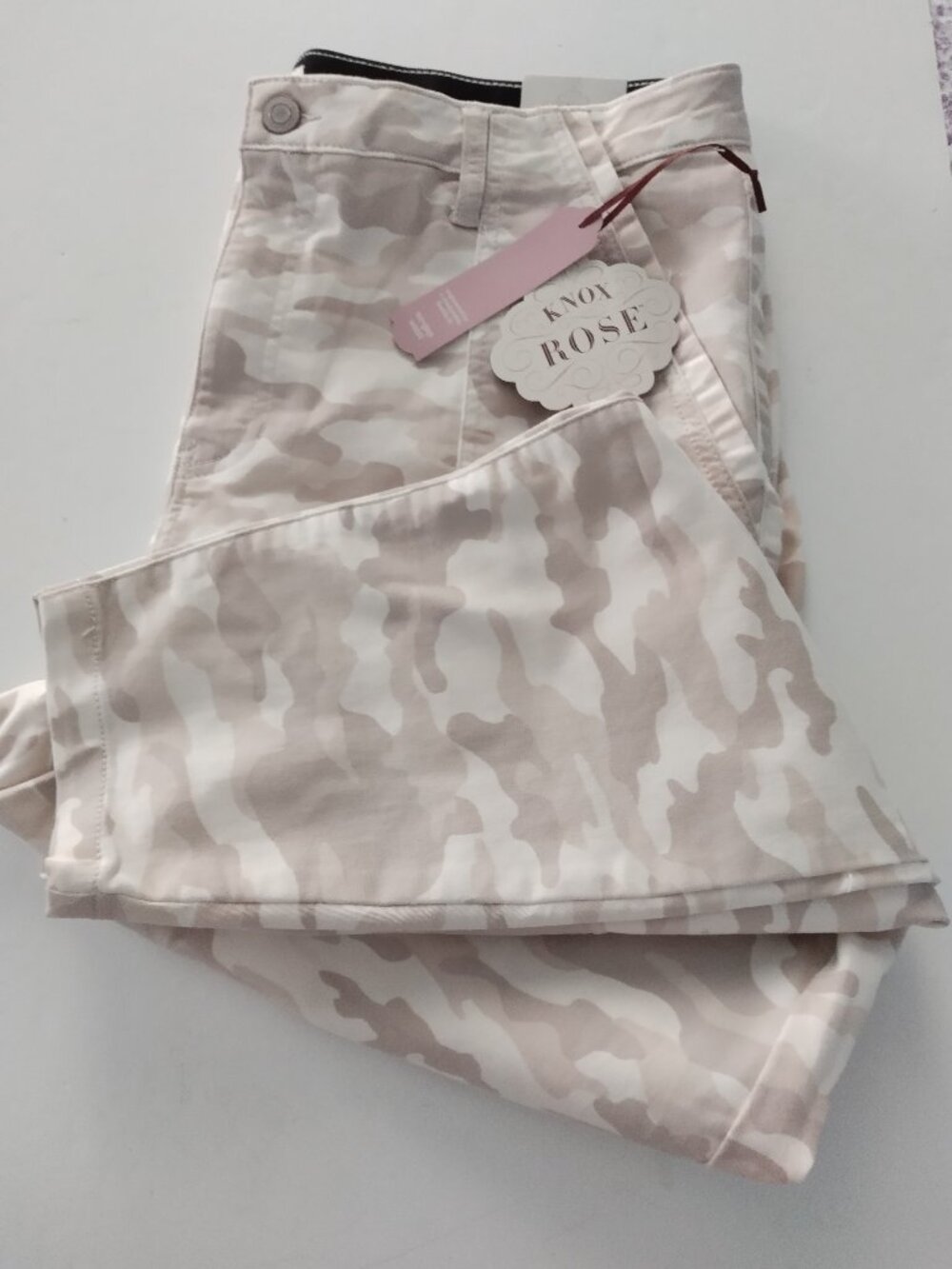 NWT Women's Knox Rose Natural Camo Mid Rise Ankle Skinny Pants Size 16W
